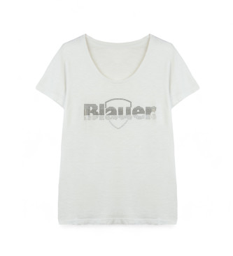 Blauer para mulher. T-shirt Degrad? Glitter branca Blauer