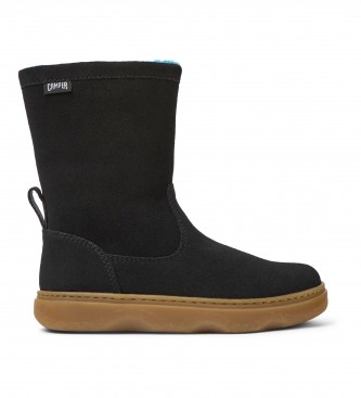 Camper. Botas de couro Kiddo pretas Camper