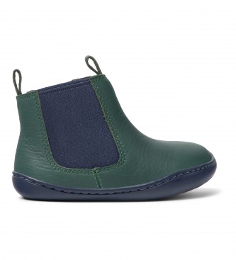 Camper para criança. Botins Peu Cami em pele verde Camper