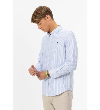 El Pulpo para homem. 11050127174 Camisa oxford de popelina cor-de-rosa azul (XXL), Casual, Algodão, Manga comprida