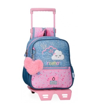 Enso para criança. Mochila pequena Enso Dreamer com trolley azul