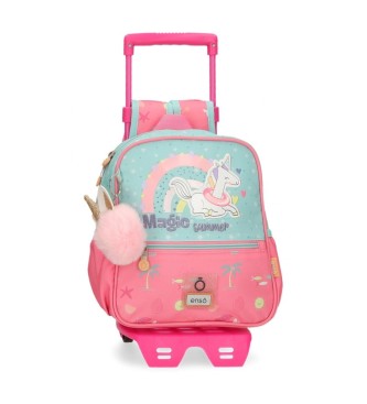 Enso para criança. Mochila pequena de ver?o Enso Magic com trolley mul