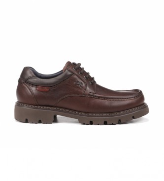 Fluchos para homem. Sapatos de couro F1320 Castanho médio Fluchos