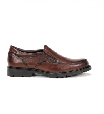 Fluchos para homem. Sapatos de couro F1606 Castanho médio Fluchos