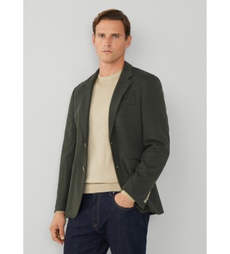 Hackett London para homem. Textura do casaco Nylon verde Hackett Londo