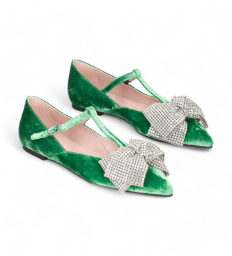 Pretty Ballerinas para mulher. 51620 Sapatos verdes Ella (40), Couro, Plano, 1 a 3cm, Nenhum, Casual