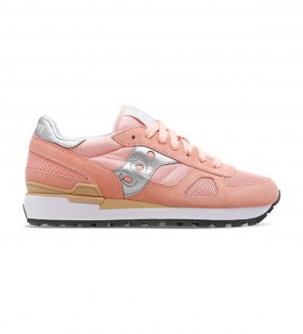 Saucony para mulher. Sombra Ténis de couro rosa original Saucony