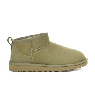 UGG para mulher. Classic Classic Ultra Mini Leather Booties verde