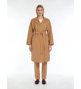 Weekend Max Mara para mulher. 2515011011600 Casaco camel Civada (46), Marrom, Casual, Lã, Manga comprida