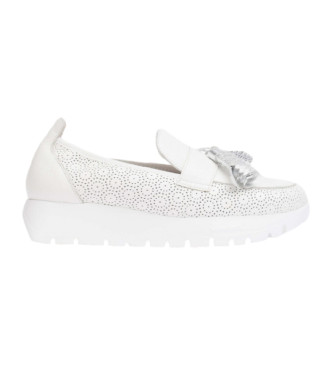 Wonders para mulher. Mocassins de couro Materia branco Wonders